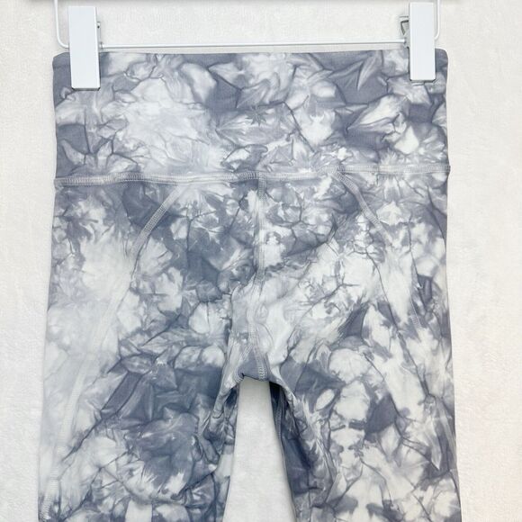 ATHLETA Salutation Tie Dye Ankle 7/8 Leggings Stash Pocket Gray White Sz XS - Picture 8 of 11